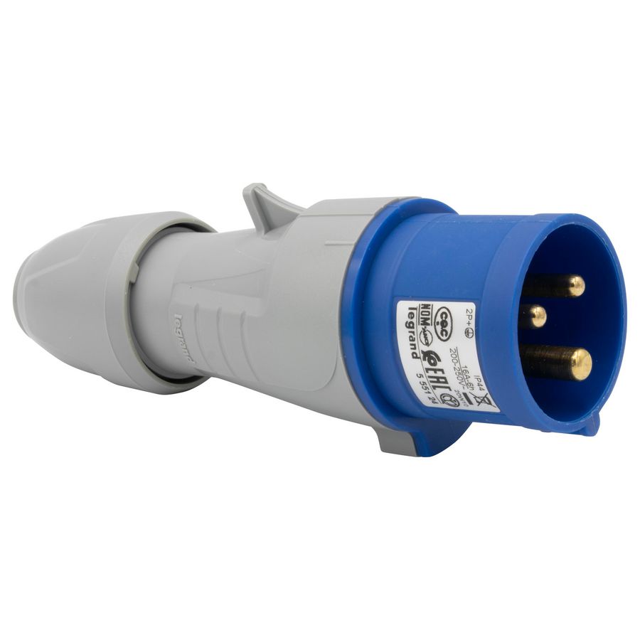 Stekker recht 230V 16A 3-polig IP44 P17 Tempra Pro
