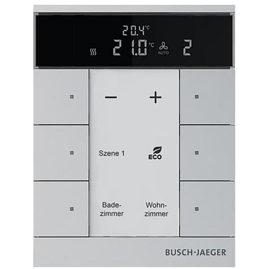 HVAC- sensor-Slave KNX - ClimaEco Alu zilver 6f CE