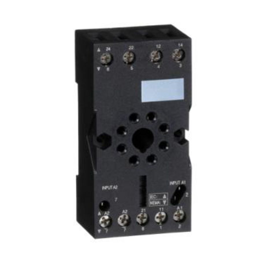 Relaisvoet Gemengde contacten 8 pinnen 10A < 250V VVE=10