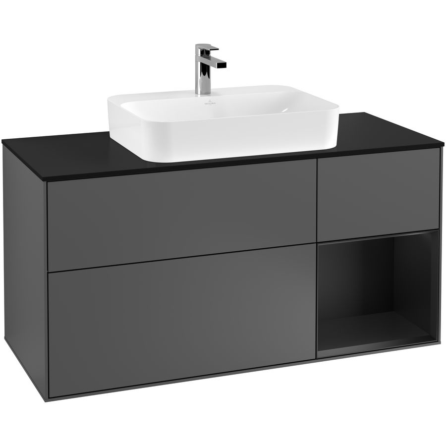 Wastafelonderkast Finion 1200x603x501mm Antr. Matt Lacquer G422PDGK