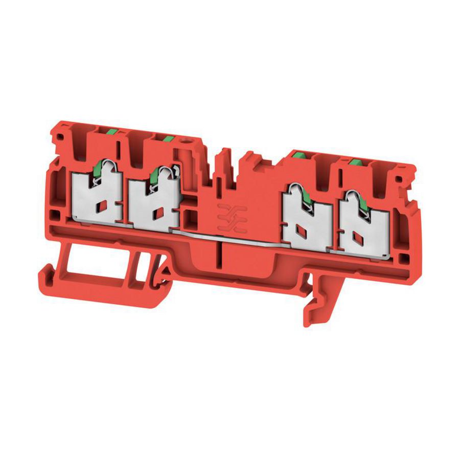 Doorvoer blok SNAP IN rood 2.5mm2 24 A 800 nr. VVE=100