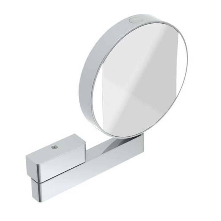 Scheerspiegel LED 202mm 1-armig vergroting 3 en 7 chr