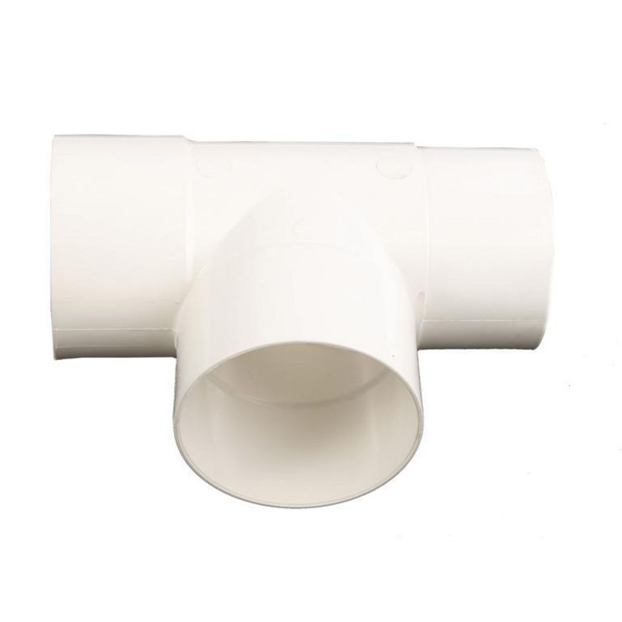 PVC HWA T-stuk 88° 80mm wit mof/verjongde spie