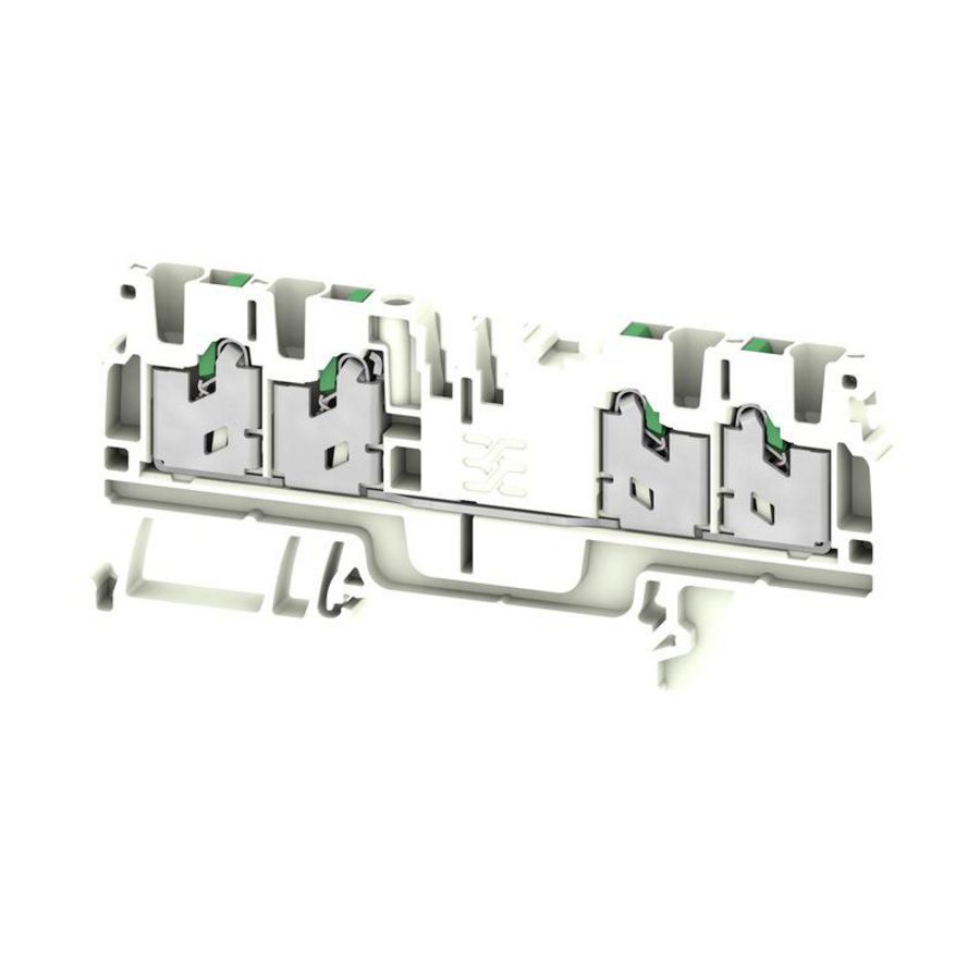 Doorvoer blok SNAP IN wit 2.5mm2 24 A 800 nr. VVE=100