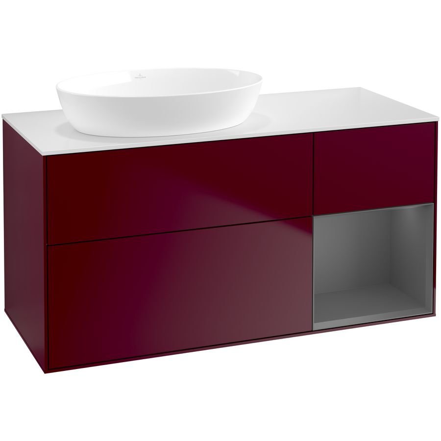 Wastafelonderkast Finion 1200x603x501mm Peony Matt Lacquer FA51GKHB