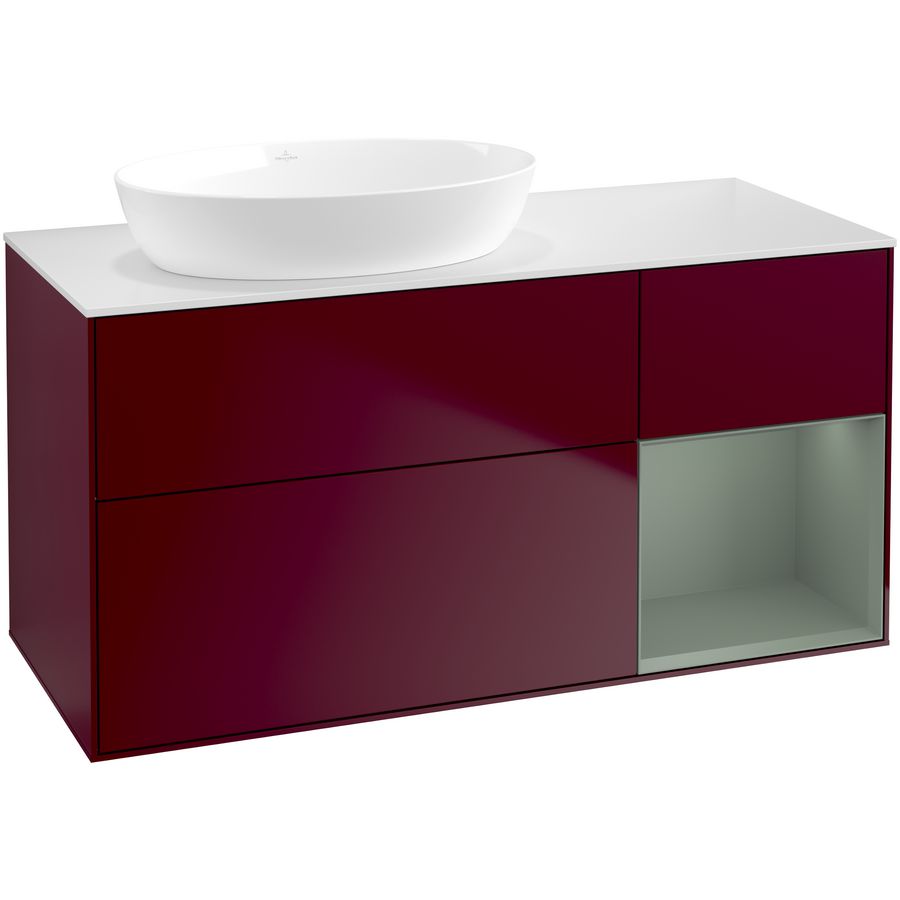 Wastafelonderkast Finion 1200x603x501mm Peony Matt Lacquer FA51GMHB