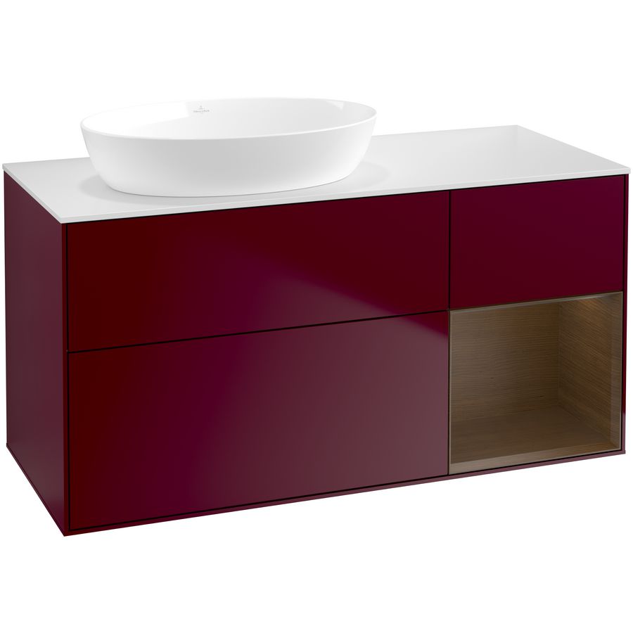 Wastafelonderkast Finion 1200x603x501mm Peony Matt Lacquer FA51GNHB