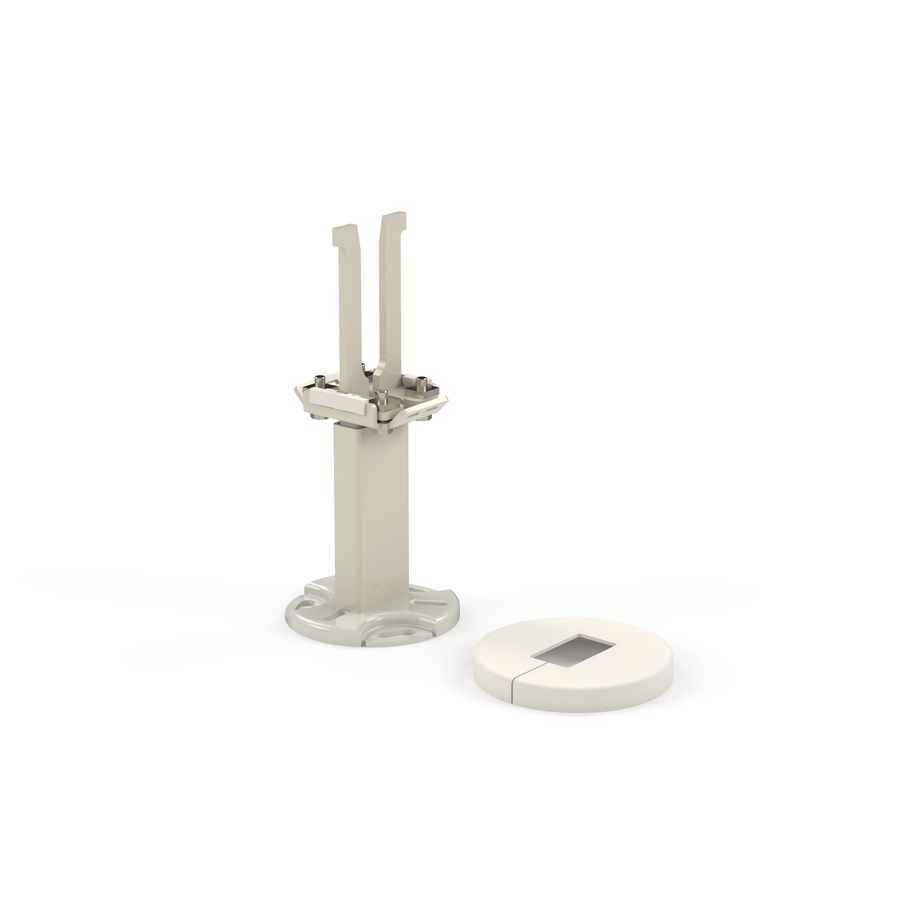 Witte voetconsole v afgewerkte vloer T20-21 incl. afdekplaat