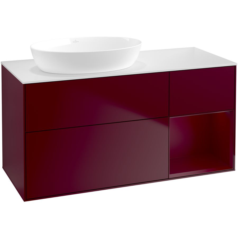 Wastafelonderkast Finion 1200x603x501mm Peony Matt Lacquer FA51HBHB