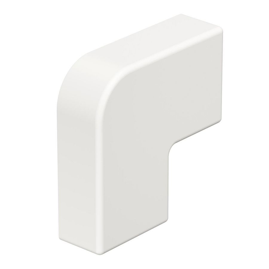 Deksel platte hoek 10x20mm polyvinylchlorid puur wit VVE=4