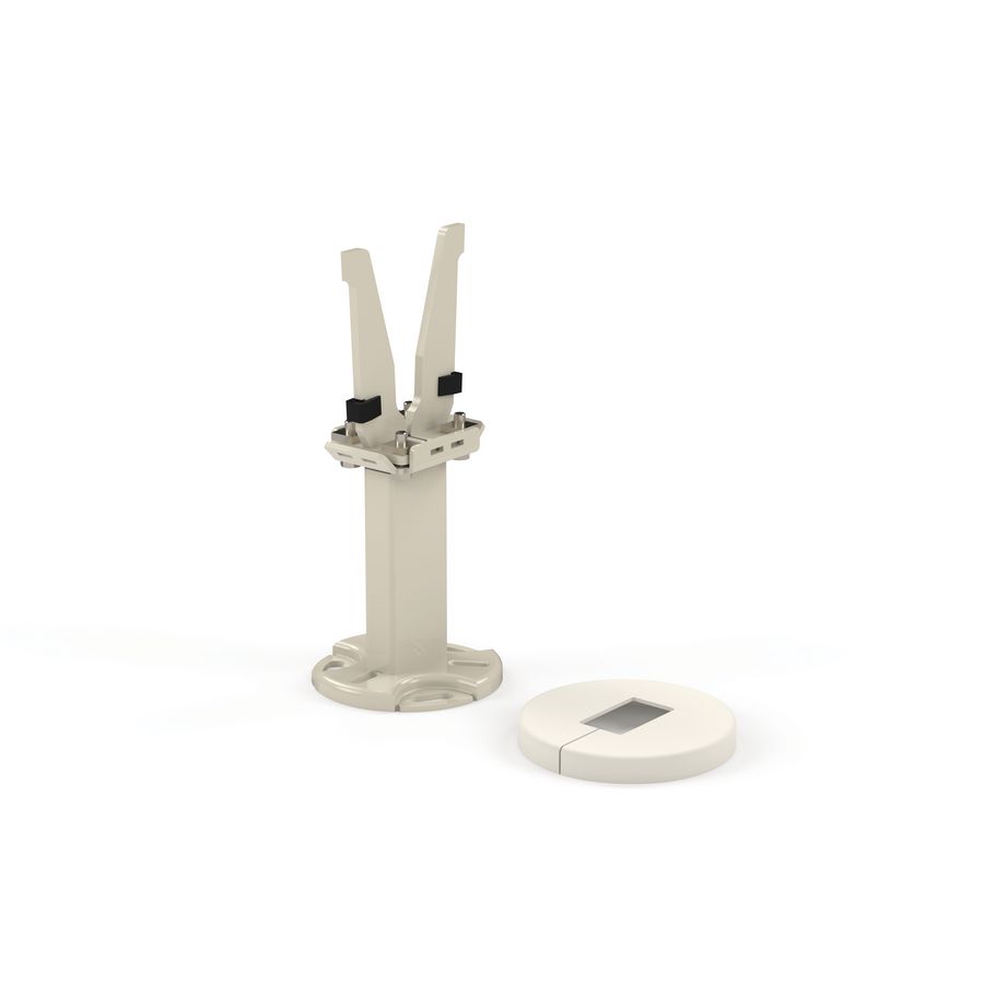 Witte voetconsole v afgewerkte vloer T22-44 incl. afdekplaat