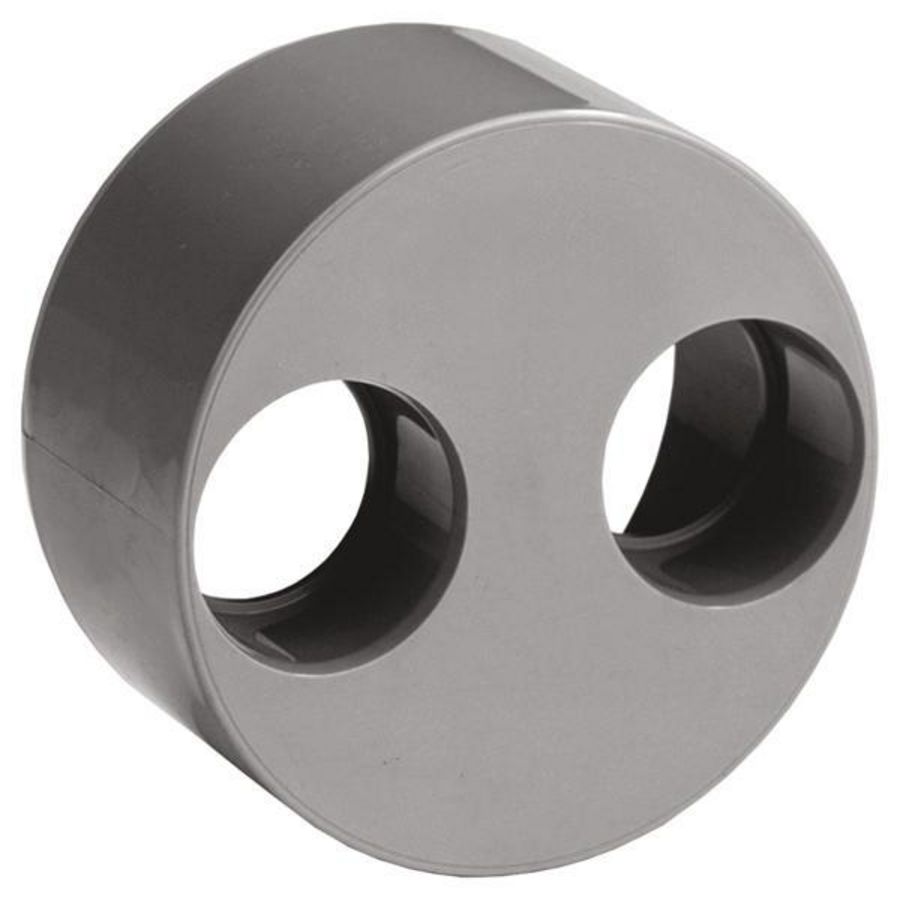 Wadal PVC lijm inzetverloopring 110x40x40mm (dubbel) grijs