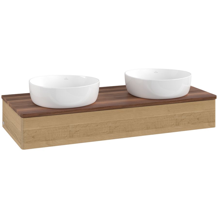 Wastafelonderkast Antao 1200x190x500mm Honey Oak K13012HN