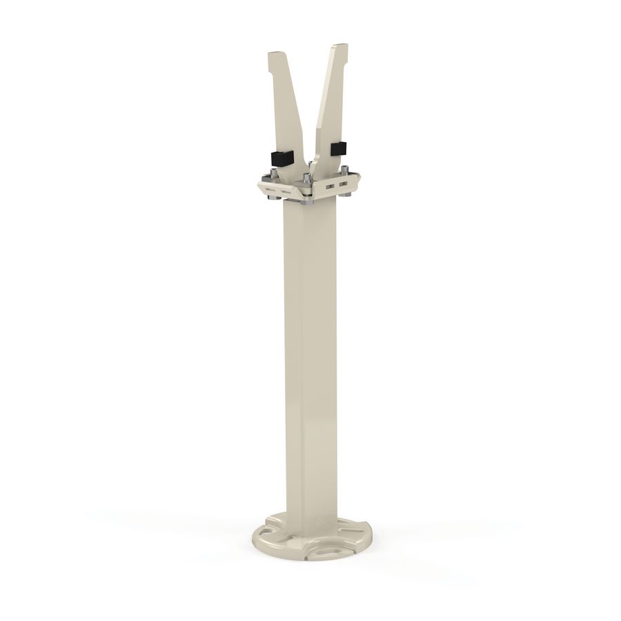 Witte voetconsole voor onafgewerkte vloer dik T22-44