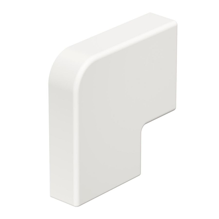 Deksel platte hoek 10x30mm polyvinylchlorid puur wit VVE=4
