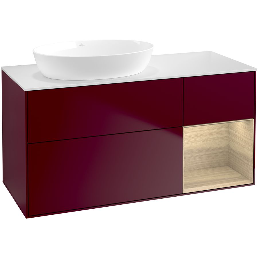 Wastafelonderkast Finion 1200x603x501mm Peony Matt Lacquer FA51PCHB