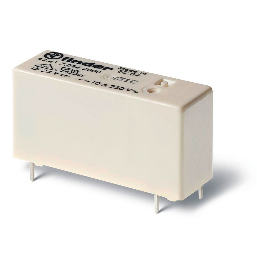 Schakelrelais 1 wisselcontact 10A 12V DC S. AgSnO2