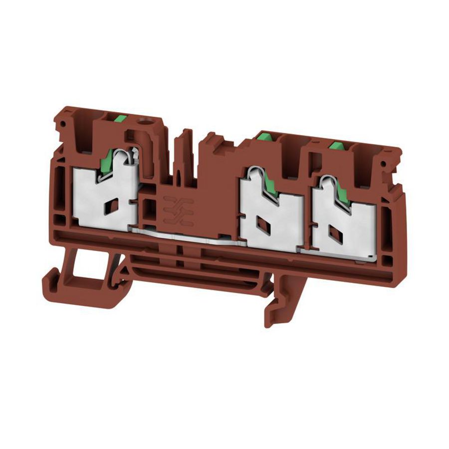 Doorvoer bl. SNAP IN bruin 4mm2 32 A 1000 V nr. VVE=50