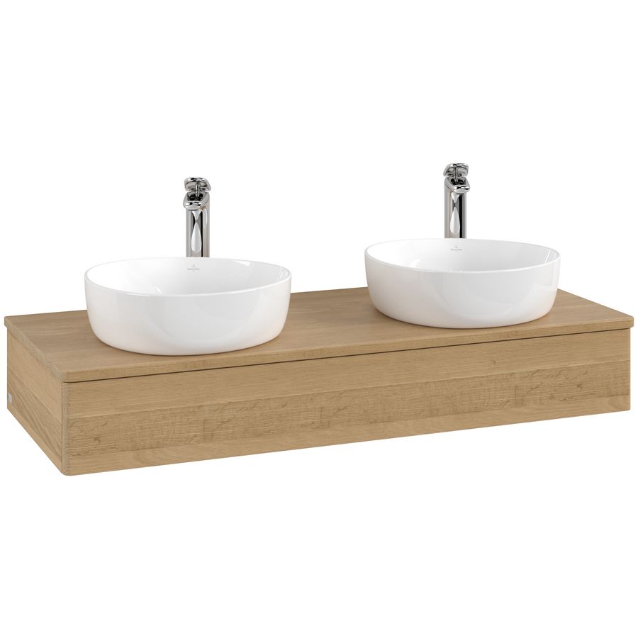 Wastafelonderkast Antao 1200x190x500mm Honey Oak K13051HN