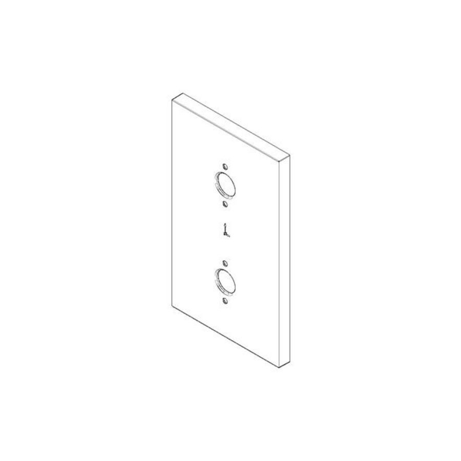 Rozet symbolen 90x150x9mm chr
