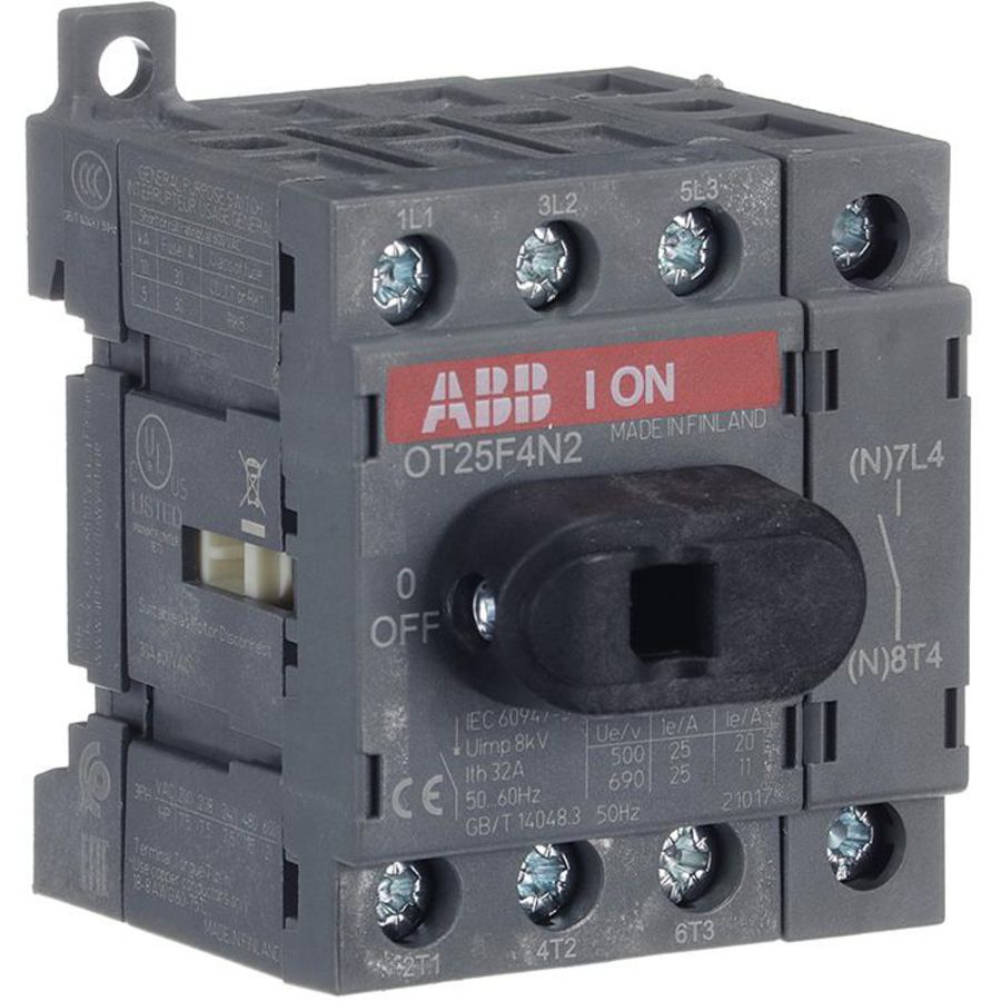 Lastscheider 4P 25 A bodem/DIN-rail montage