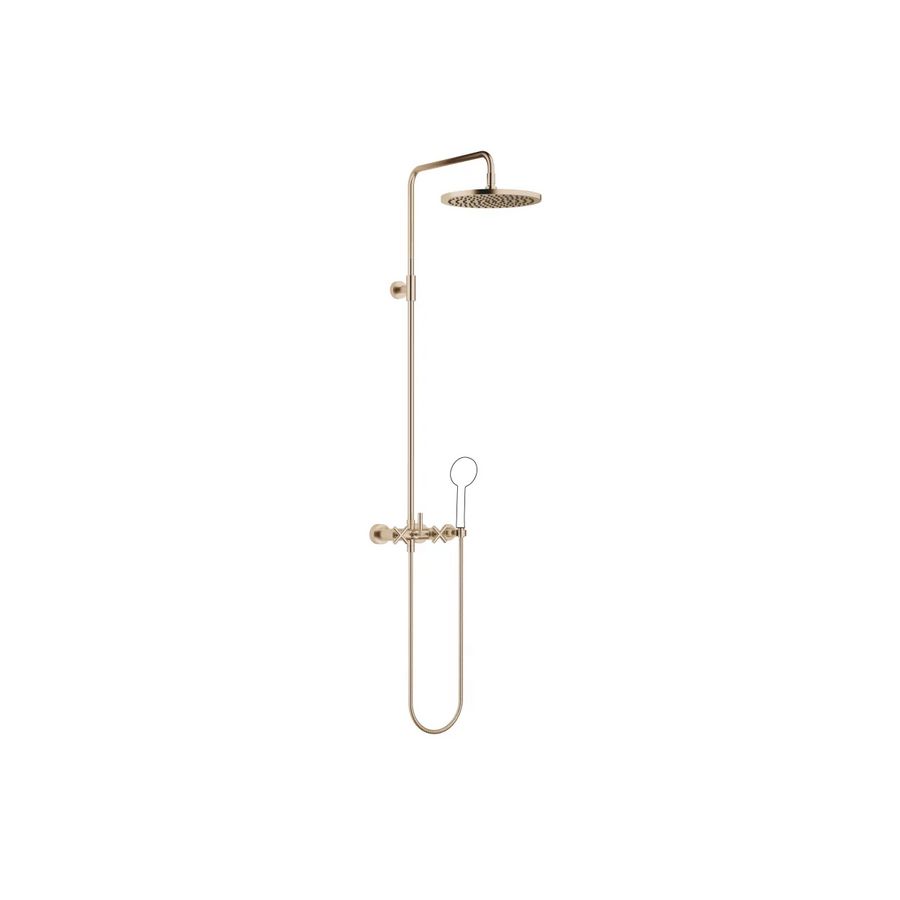 TARA Showerpipe z.handdouche 300mm Champagne gebors.