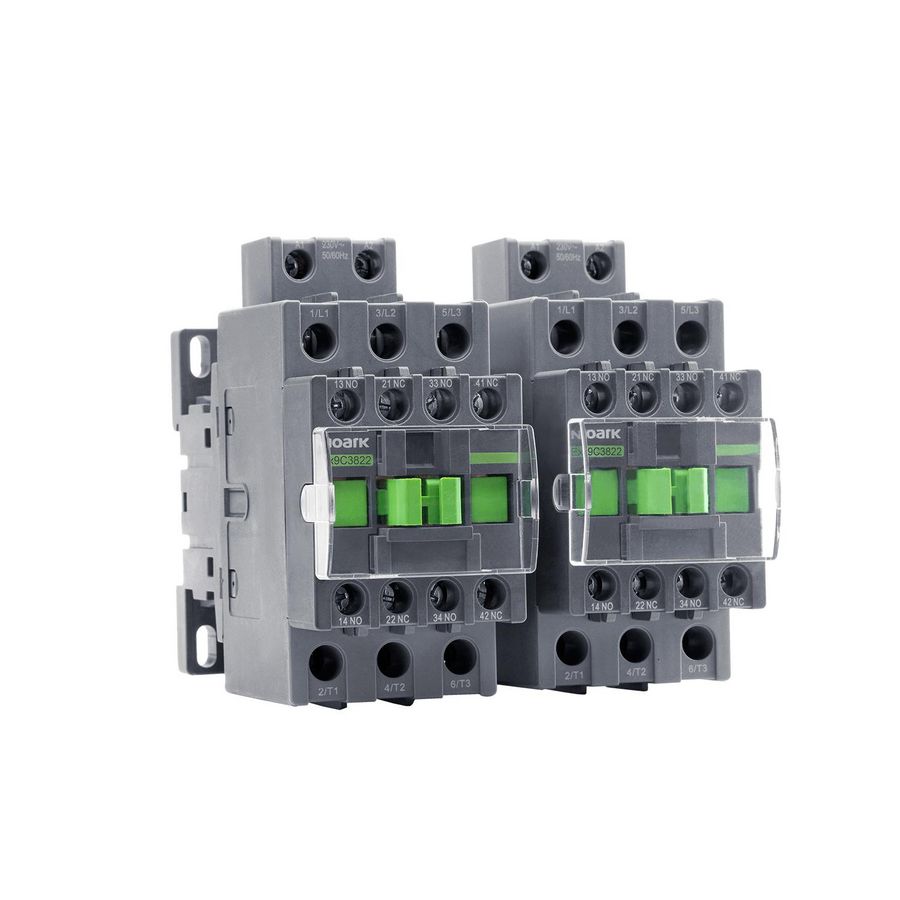 Magneetschakelaar omkeerbaar 3P 25A AC-3 cont. 127V AC 1 NC +