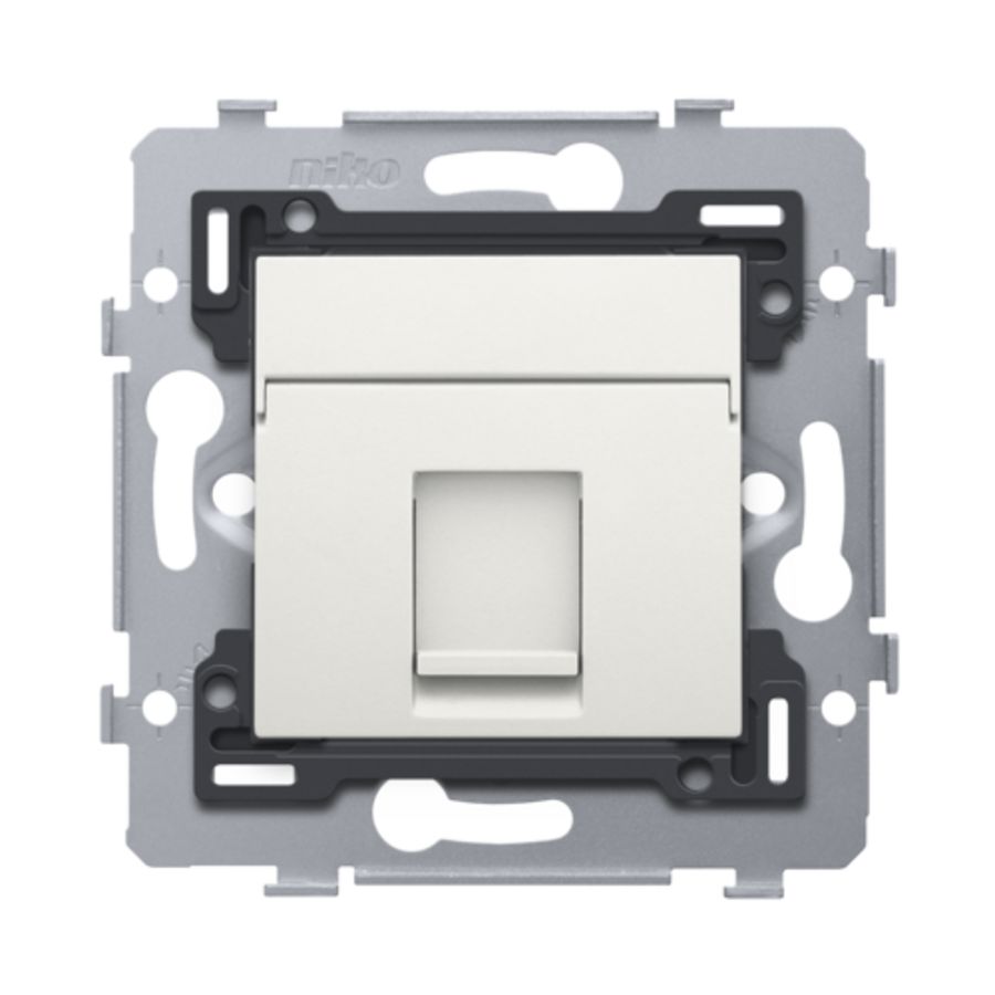 Stopcontact 1RJ45-aansl. STP Cat. 5E PoE++ vlak white
