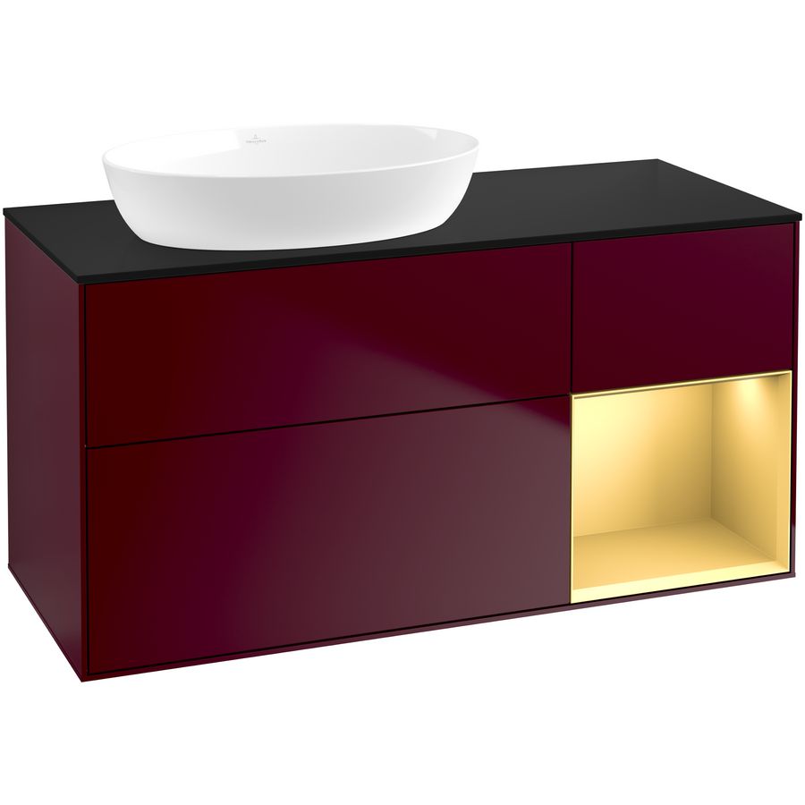 Wastafelonderkast Finion 1200x603x501mm Peony Matt Lacquer FA52HFHB