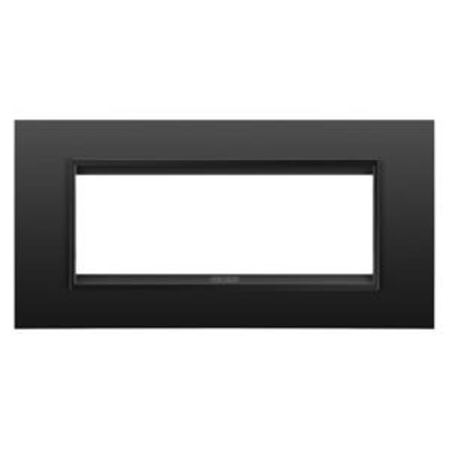 LUX PLATE-IN METAL-6 MODULES-MONOCHROME SATIN BLACK-