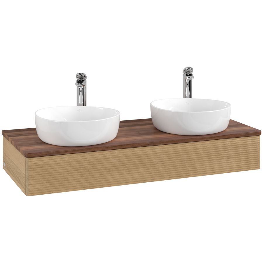 Wastafelonderkast Antao 1200x190x500mm Honey Oak K13152HN