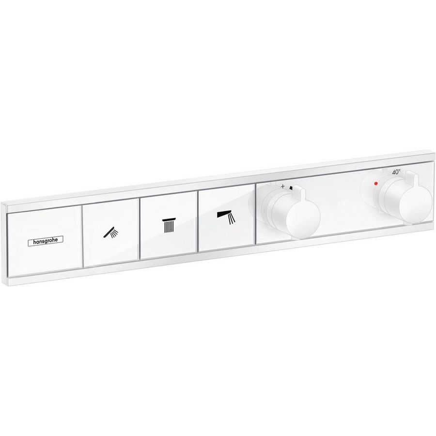 Afbouwdeel inbouwthermostaat RainSelect 3 functies 18,5l/min. mat wit