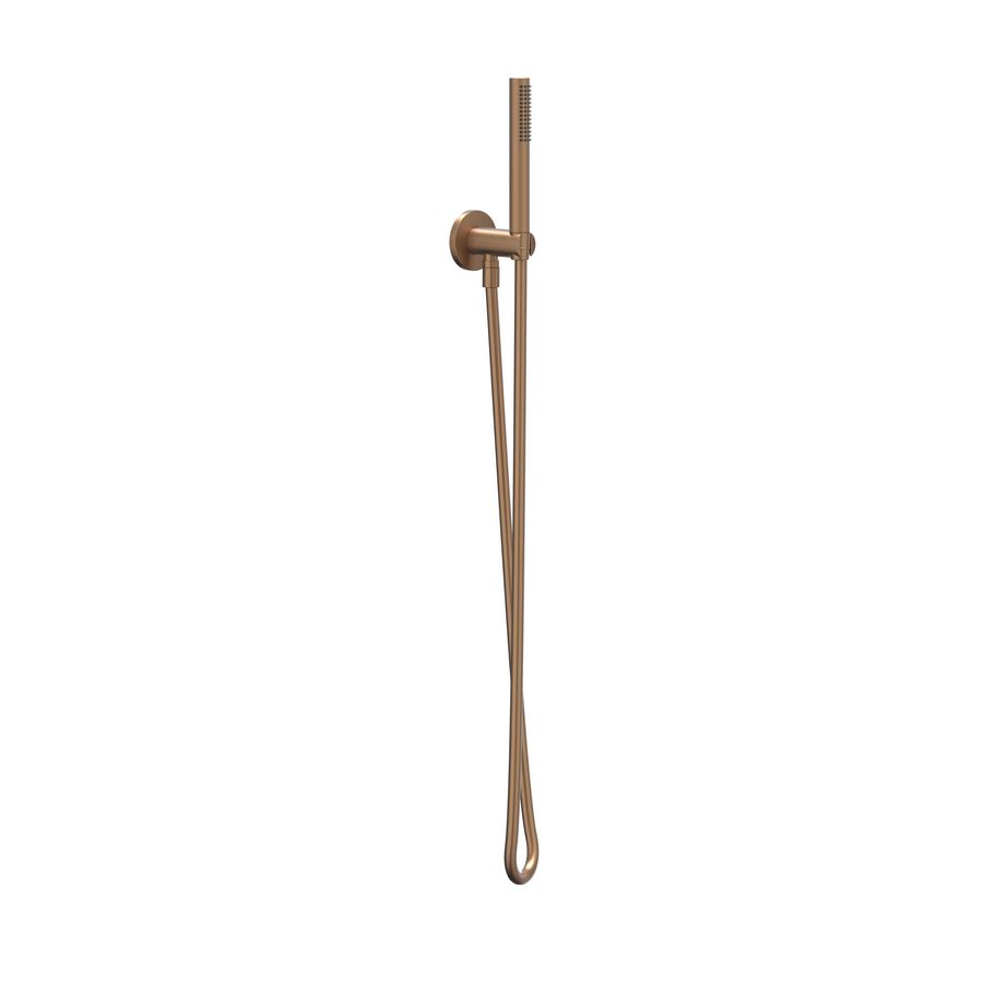 Handdoucheset slang 150cm geborsteld mat koper