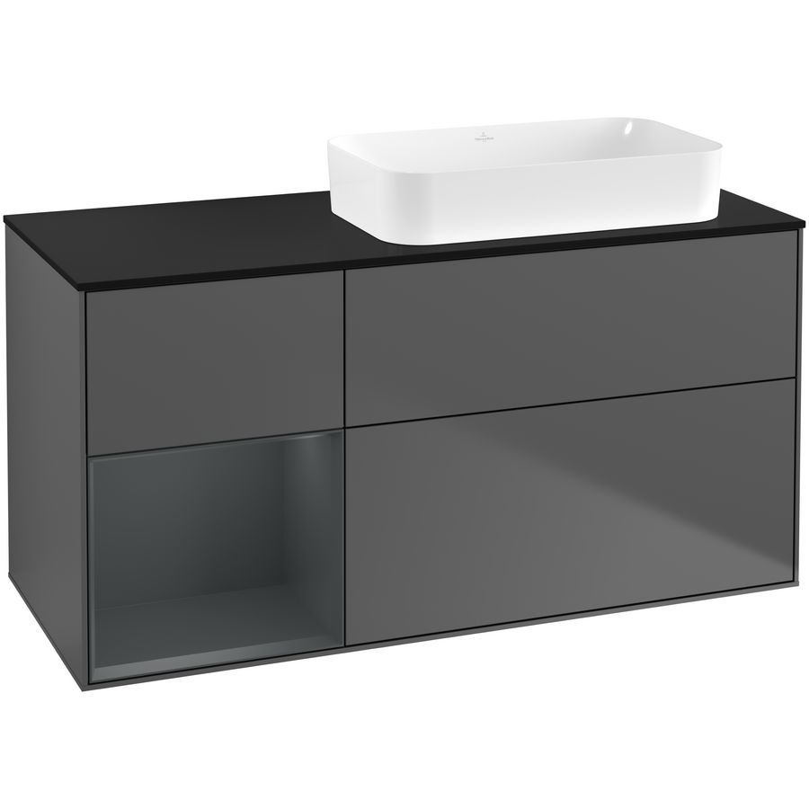 Wastafelonderkast Finion 1200x603x501mm Antr. Matt Lacquer G682HGGK