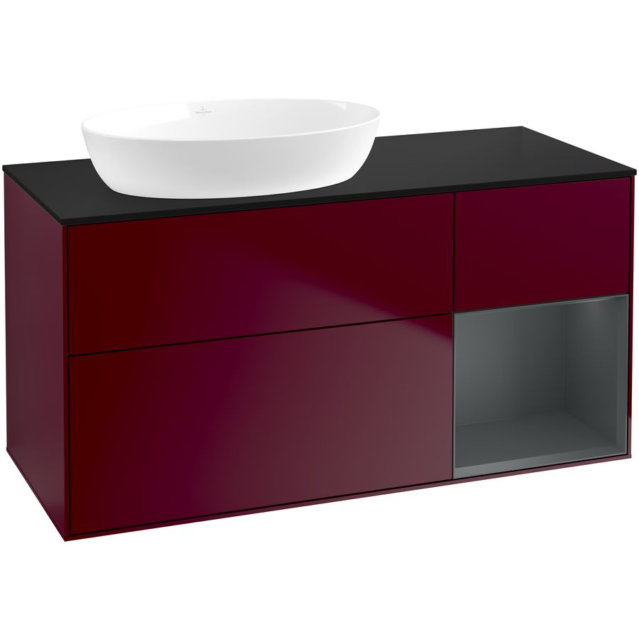 Wastafelonderkast Finion 1200x603x501mm Peony Matt Lacquer FA52HGHB