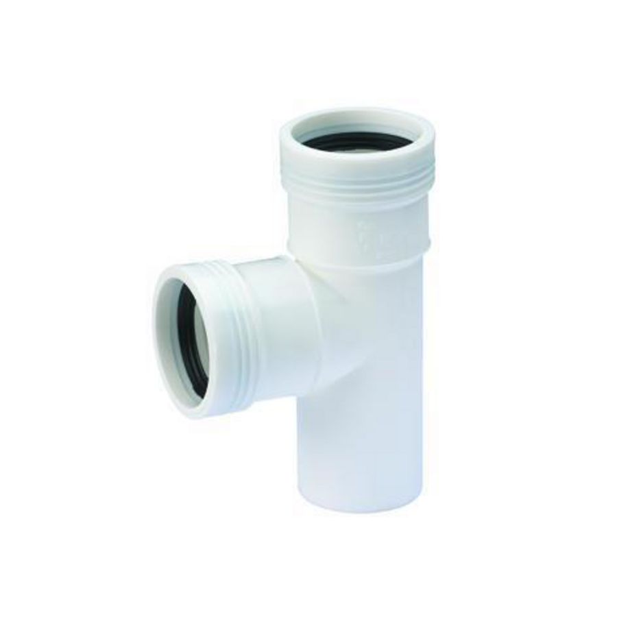 Wafix PP manchet T-stuk 88° 32mm wit 2x mof/spie