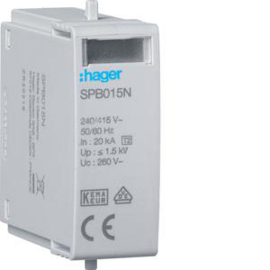 Steekelement T2 N-PE Uc 260 V Imax 40 kA Up 1,5 kV