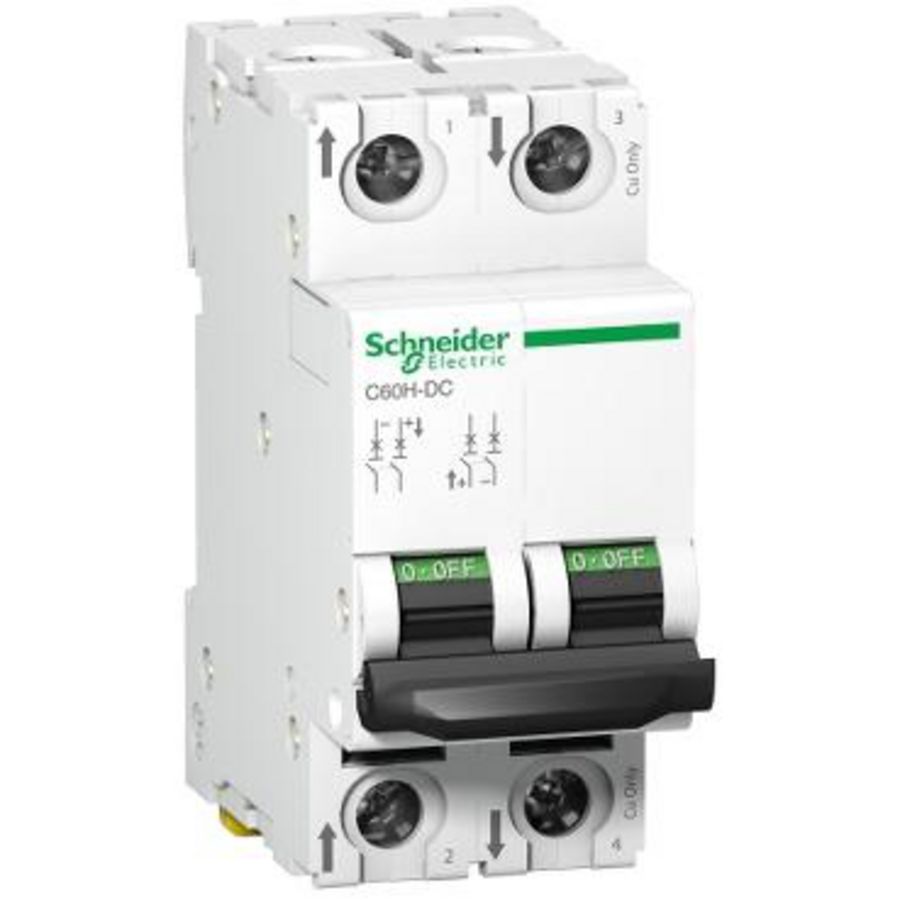 Installatieautomaat 2-polig In= 10A/Ue=500V DC C-karakteristiek C60H-DC