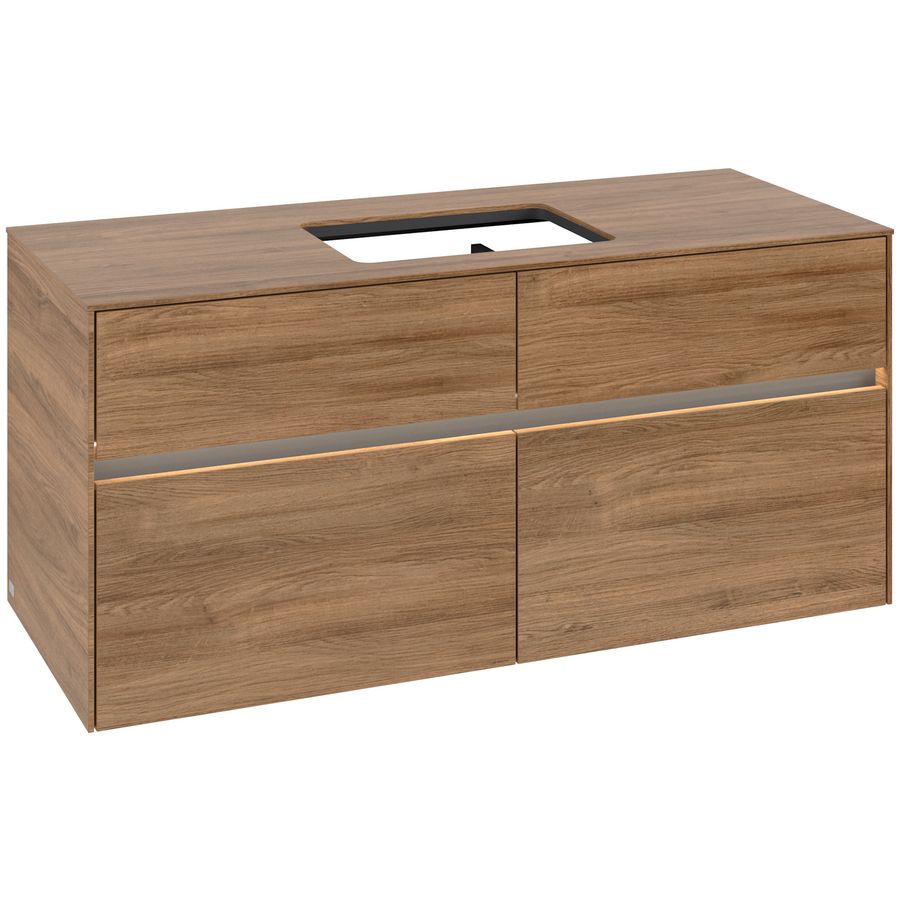 Wastafelonderkast Collaro 1200x548x500mm Oak.Kans C112B0RH