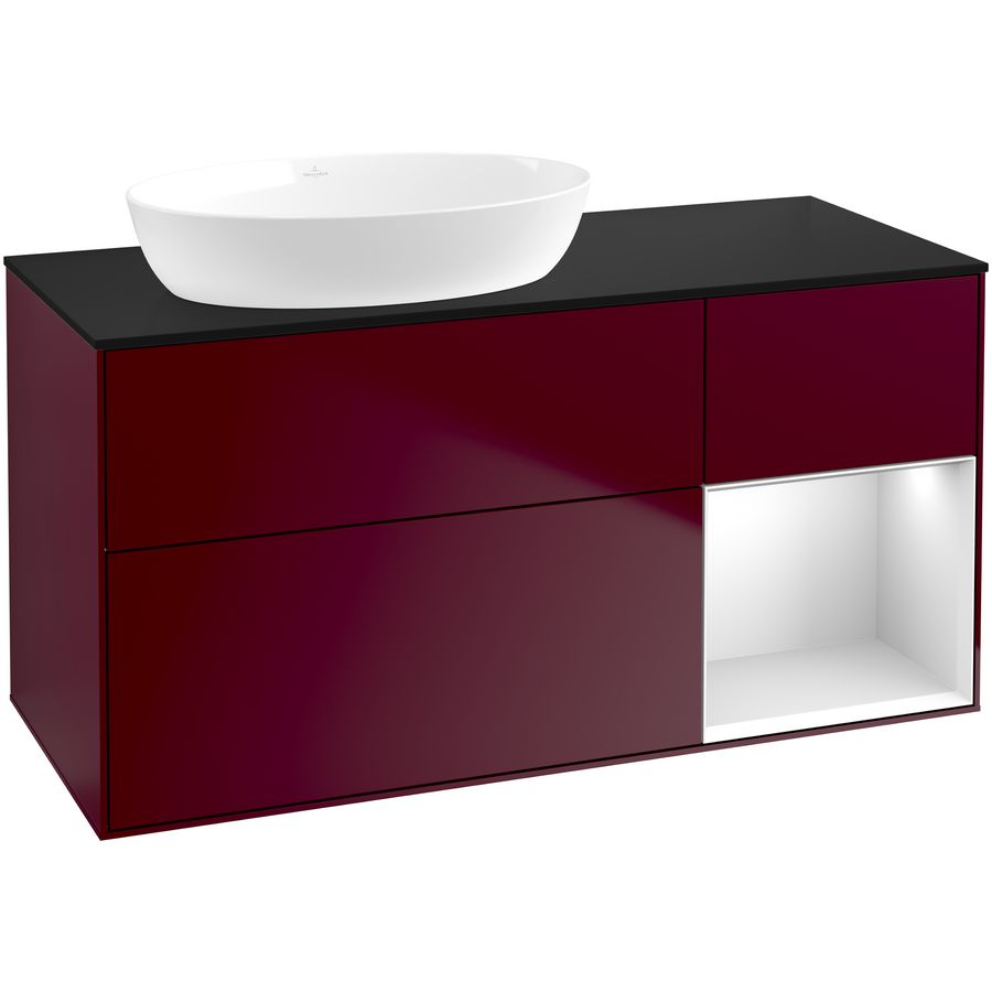 Wastafelonderkast Finion 1200x603x501mm Peony Matt Lacquer FA52MTHB