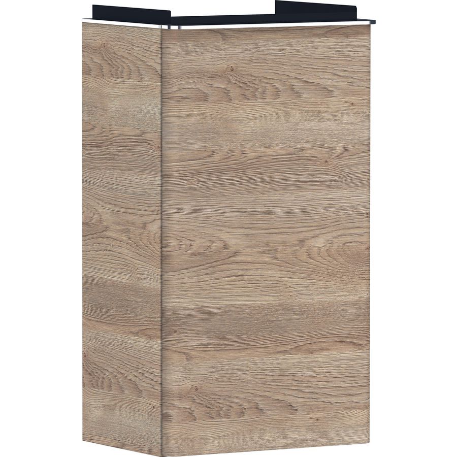 Onderkast Natual Oak 340x245mm tbv fontein scharnieren links greepkleur chroom Xelu Q 54013000