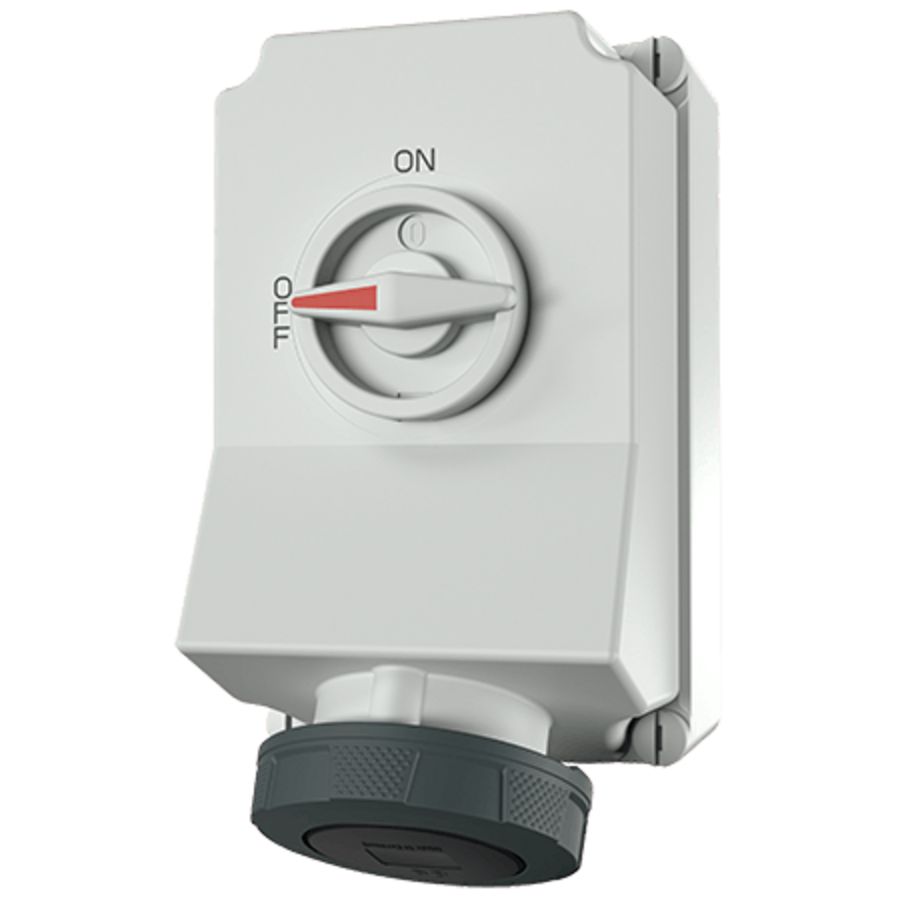 Wandcontactdoos 63A 5-polig  7H 500V IP67 DUO