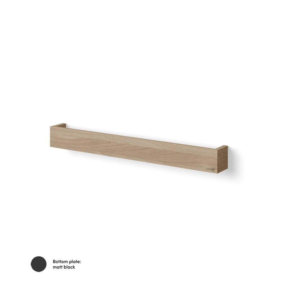 Wooden planchet m.rand 900mm massief eiken old grey bodemplaat mat zwart