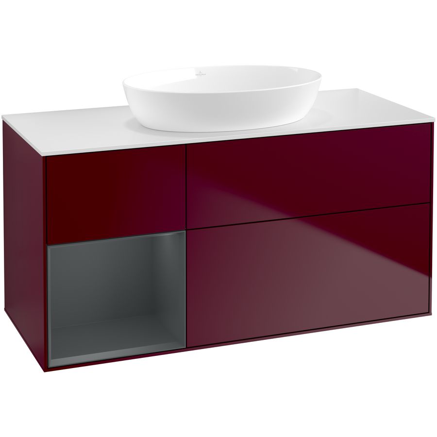 Wastafelonderkast Finion 1200x603x501mm Peony Matt Lacquer FA61HGHB