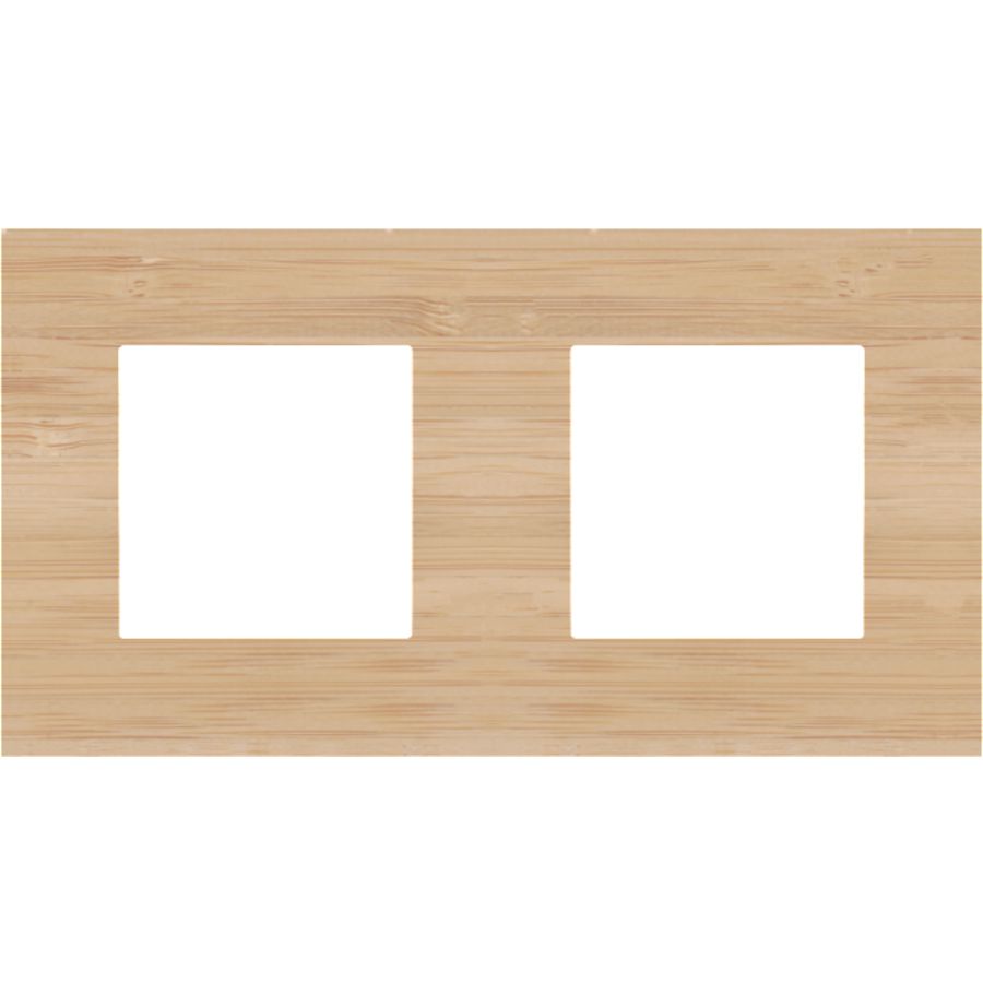 2-voudige afdekplaat hoh 71mm Pure bamboo