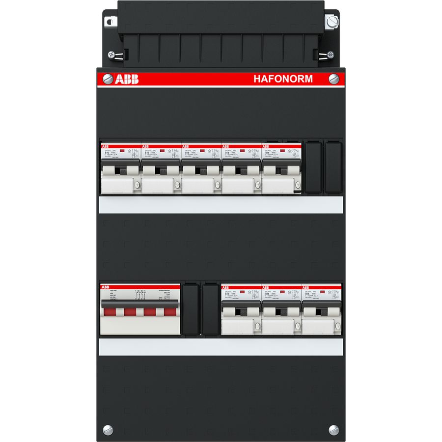 Groepenkast 8x 16A/30mA + HS 3-fase