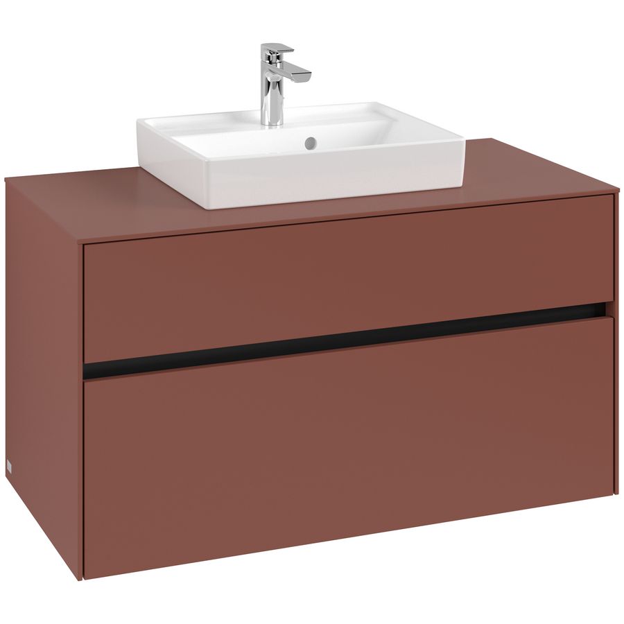 Wastafelonderkast Collaro 1000x548x500mm Wine Red C01600AH
