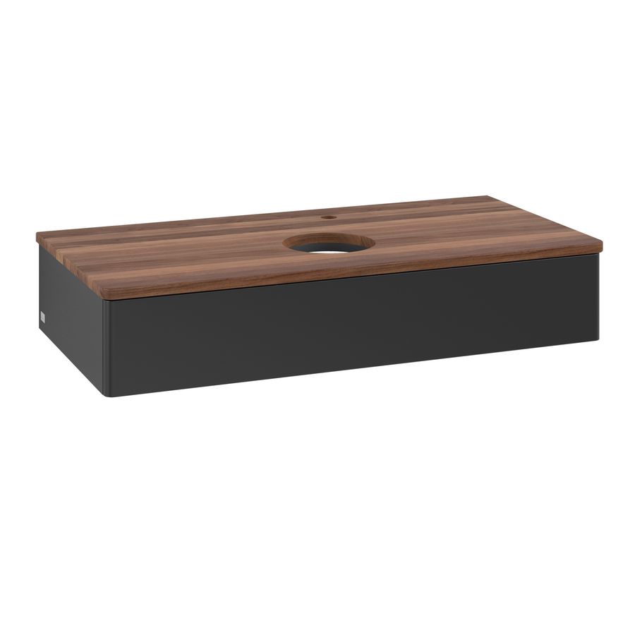 Wastafelonderkast Antao 1000x190x500mm Black Matt Lacquer K09052PD