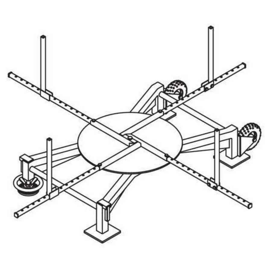 Verleggereedschap Afrolhaspel klein 4-armig