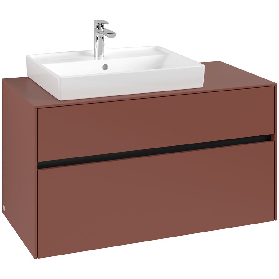 Wastafelonderkast Collaro 1000x548x500mm Wine Red C01700AH
